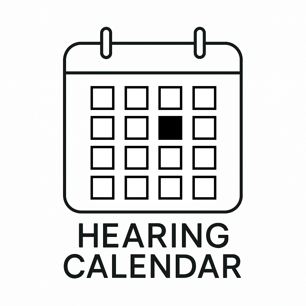 Hearing Calendar